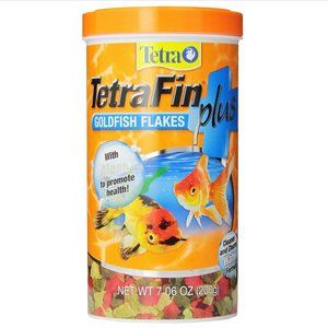 TetraFin Plus Goldfish Flakes 7.06 Ounces, Balanced Diet, with Algae 🤩